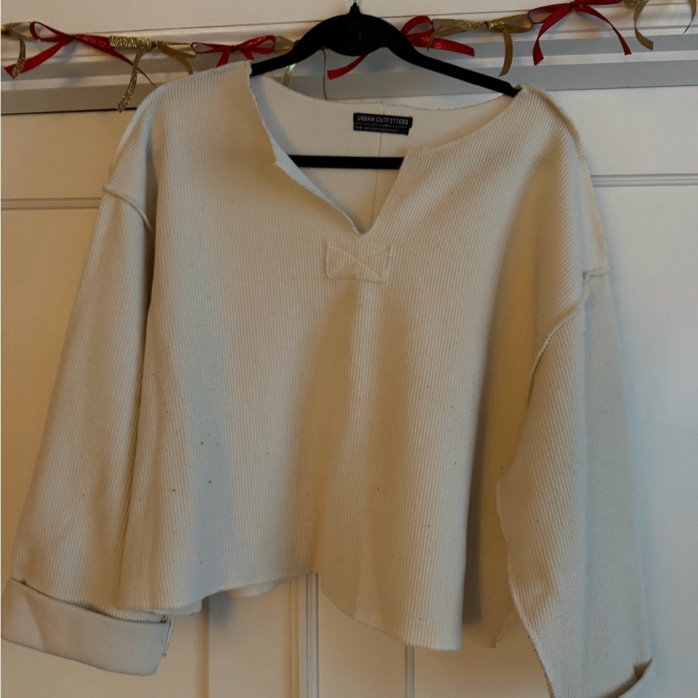 Urban Outfitters Off-White Ribbed Sweater